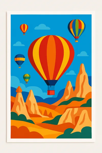 Affiche Hot Air Balloons