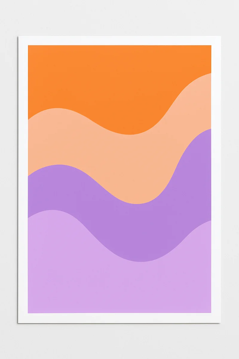 Affiche Vague Couleurs