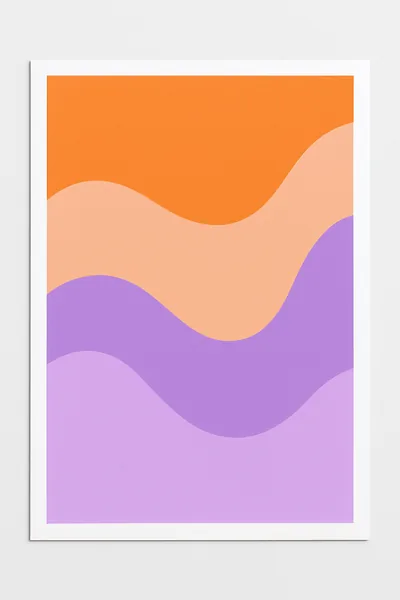 Affiche Vague Couleurs