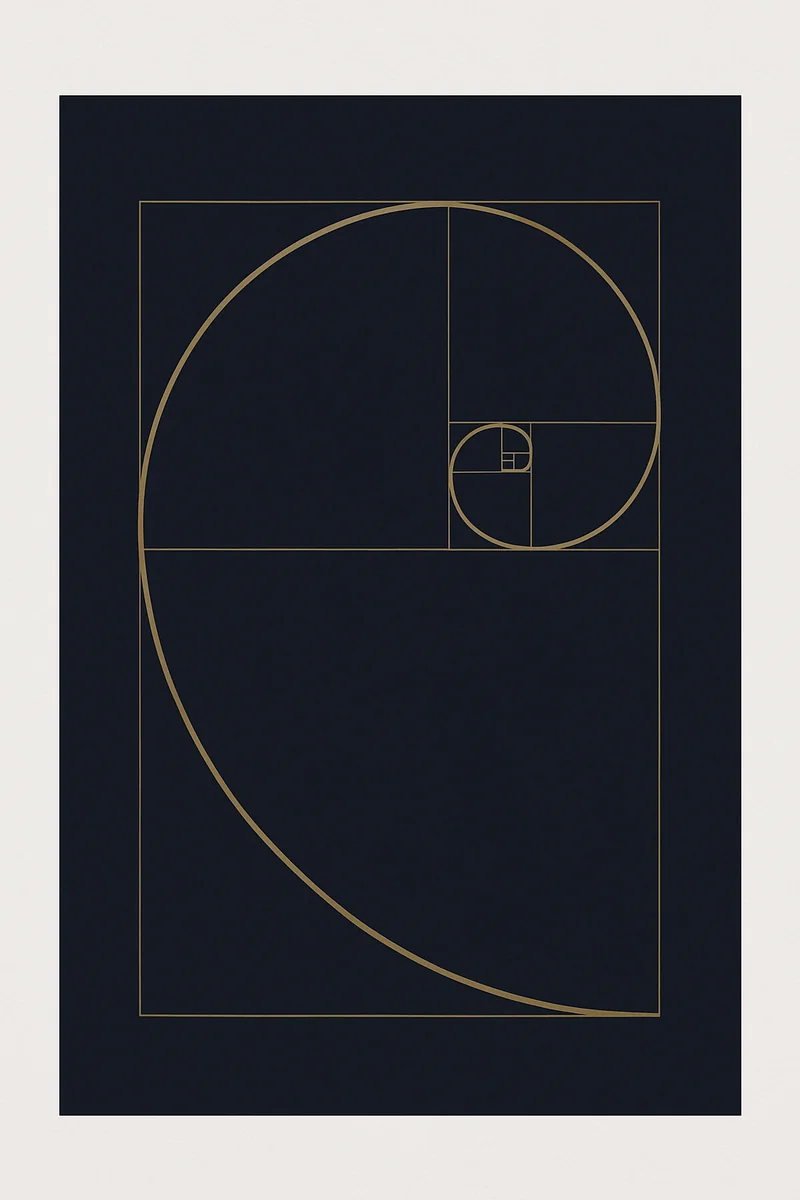 Affiche Spirale Or