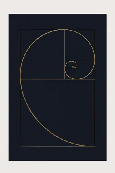 Affiche Spirale Or