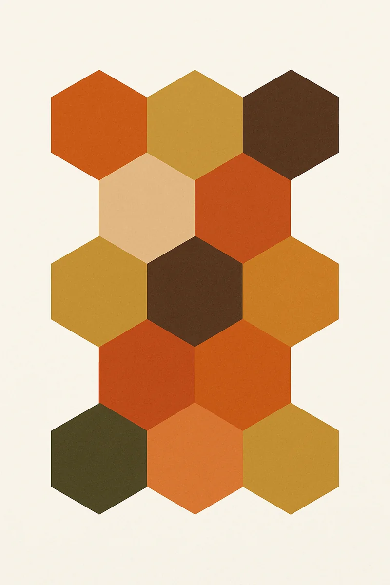 Affiche Hexagones