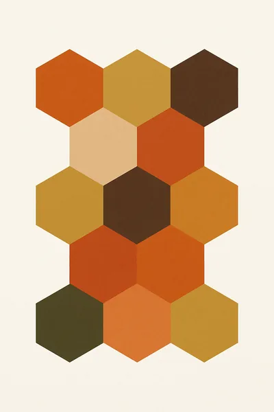 Affiche Hexagones