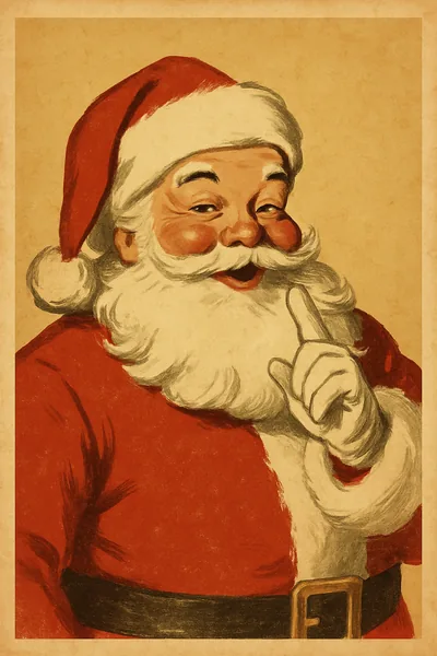Affiche Pere Noel Vintage