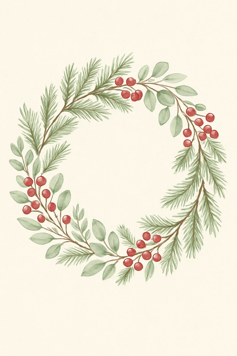 Affiche Couronne de Noel