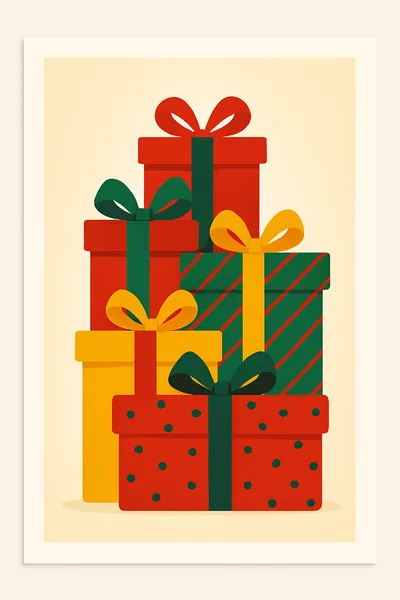 Affiche Cadeaux Empiles