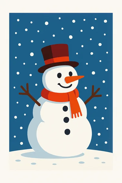 Affiche Bonhomme de Neige