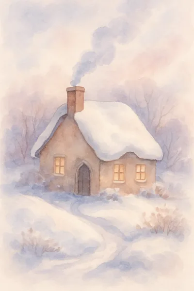 Affiche Maison Neige