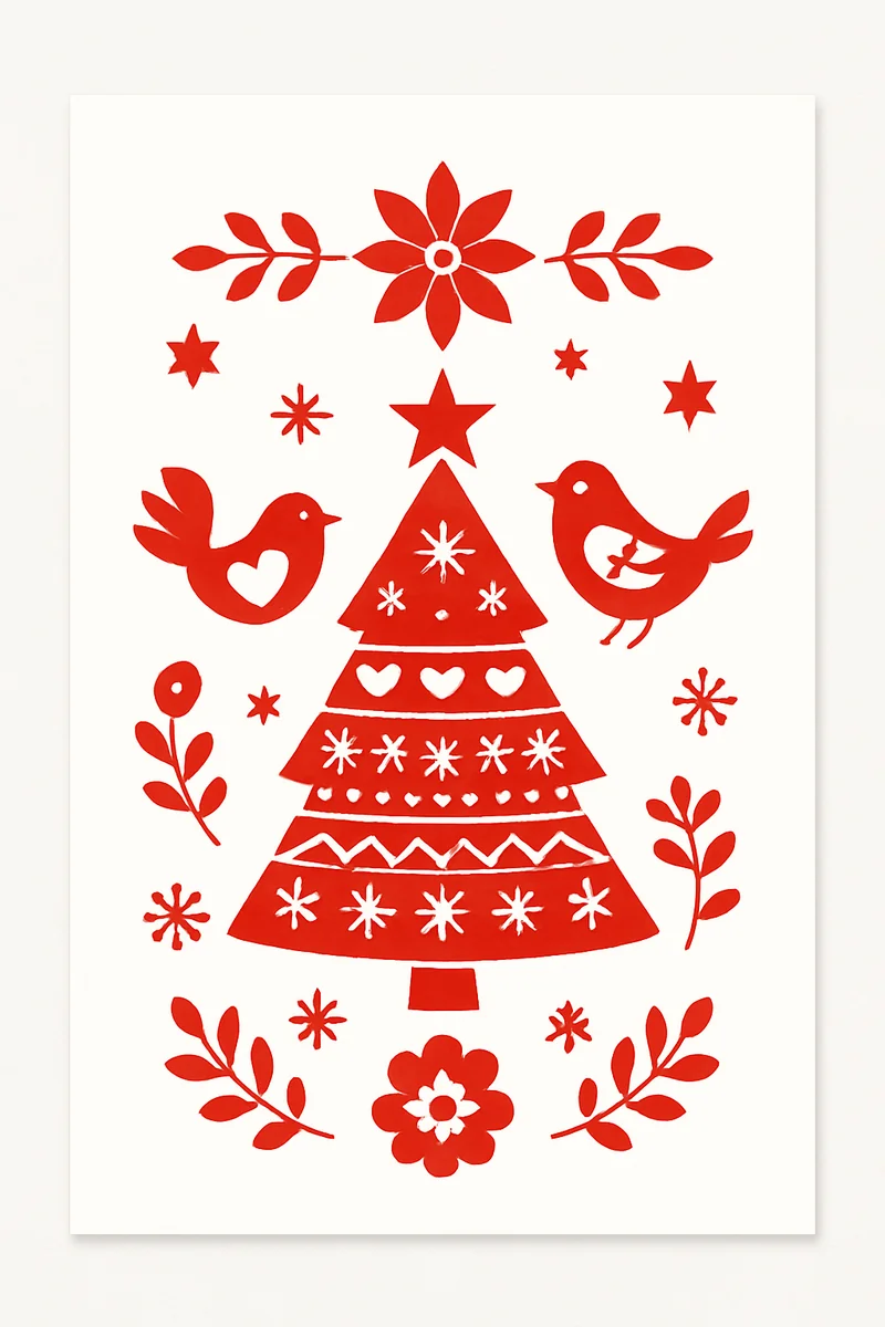 Affiche Noel Scandinave