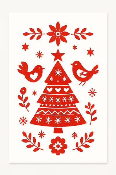 Affiche Noel Scandinave