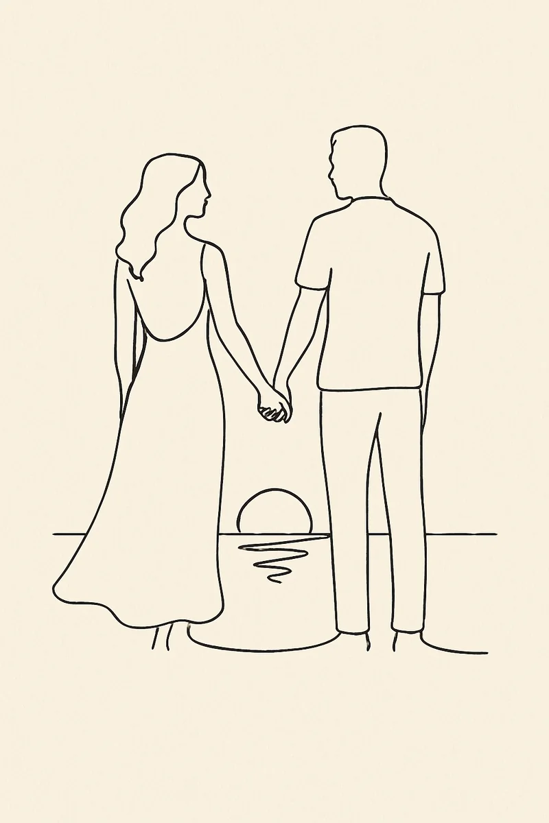 Affiche Couple Silhouette