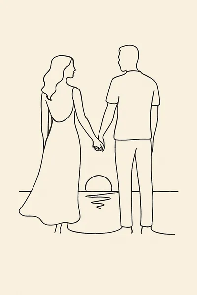 Affiche Couple Silhouette