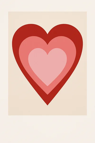 Affiche Coeurs Geometriques
