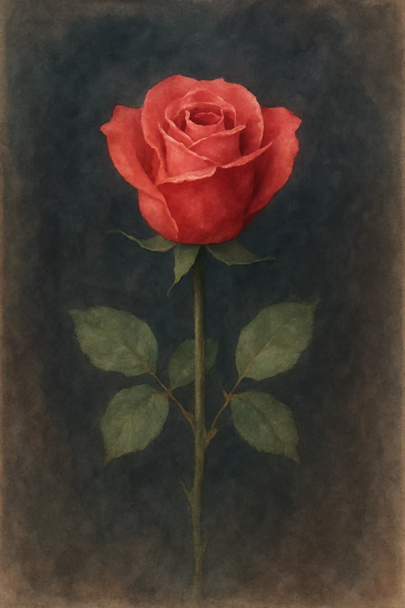 Affiche Rose Rouge