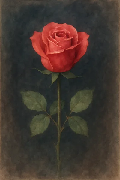 Affiche Rose Rouge
