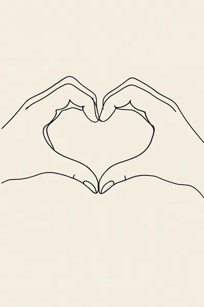 Affiche Mains Coeur