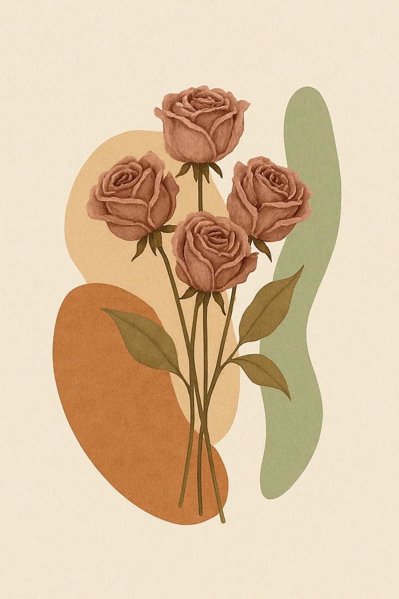 Affiche Roses Sechees