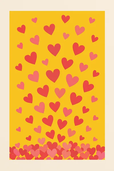 Affiche Coeurs Confetti